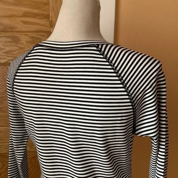 PHILOSOPHY Black/White Striped Sheath Dress Size M - Picture 6 of 11
